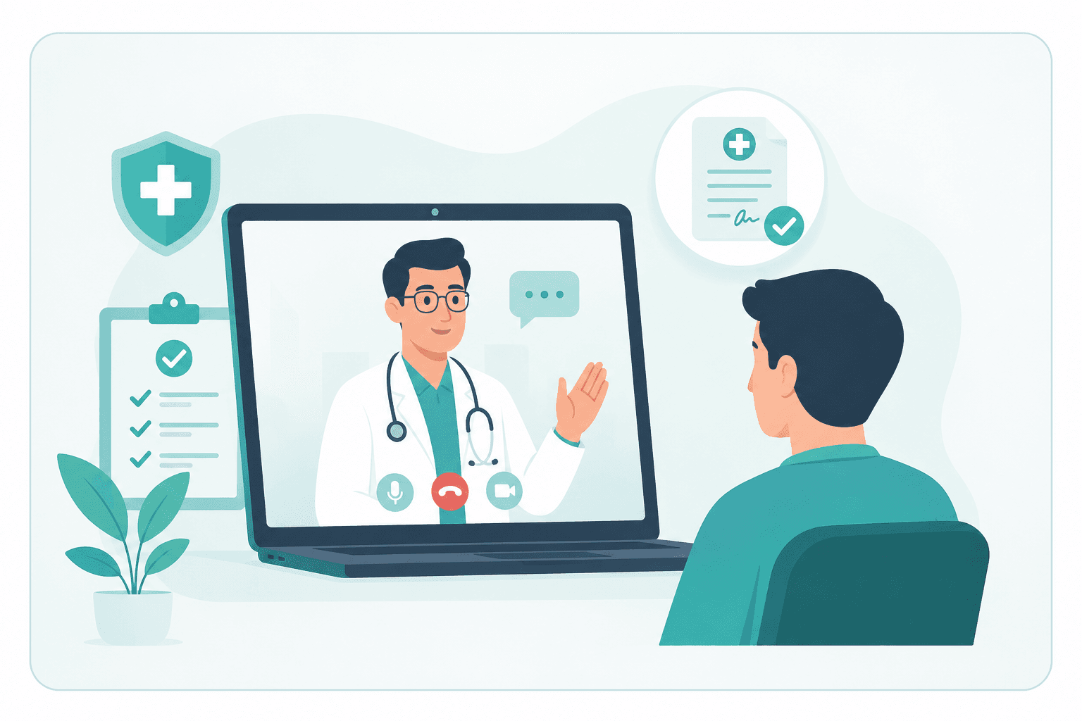 Online doctor consultation for medical certificate verification